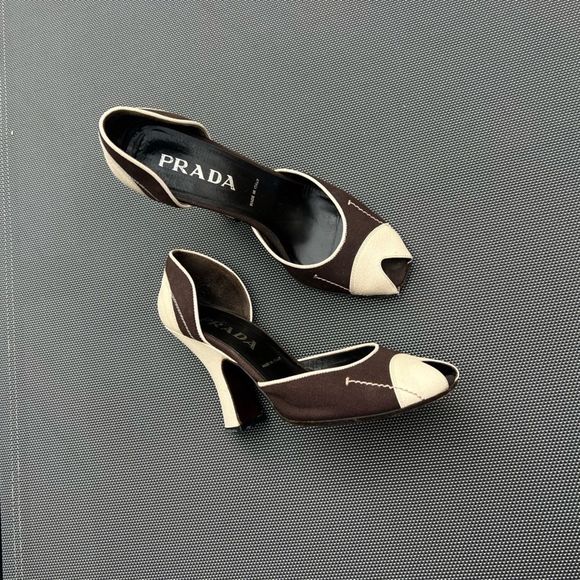 Vintage PRADA Peep-toe Heels - Picture 1 of 7